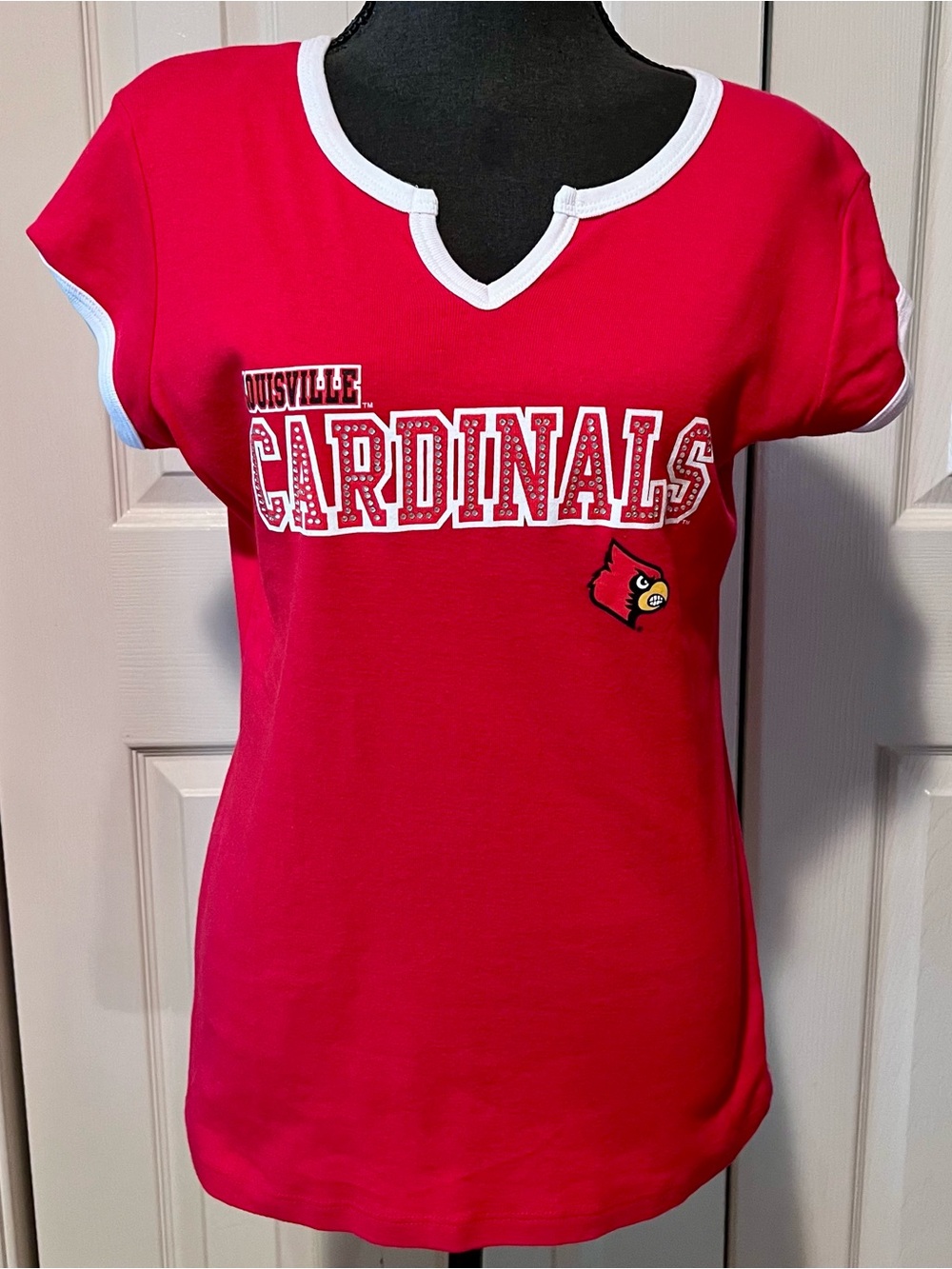 Like new Women’s Louisville Cardinals bedazzled size large top